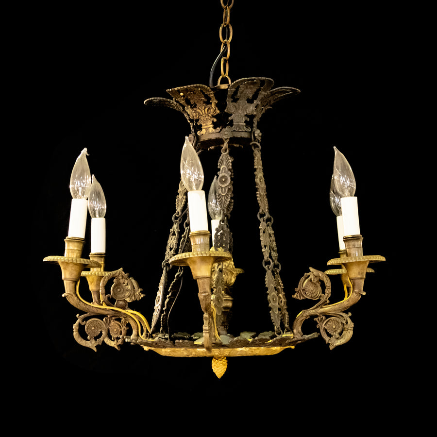 Bronze 6-Light Chandelier