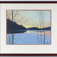Bruce Heggtveit - "Gatineau River Sunrise" - Oil Pastel on Paper