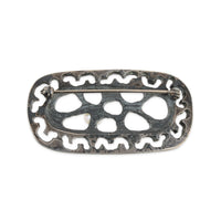 Brutalist Sterling Silver Pearl Brooch