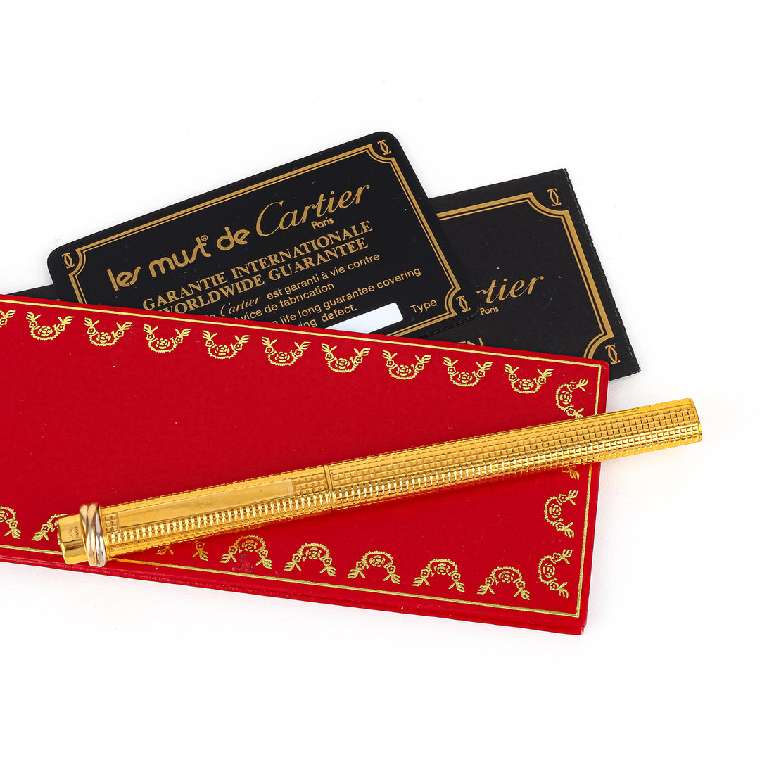CARTIER Gold Plated Vendome Trinity Ballpoint Pen