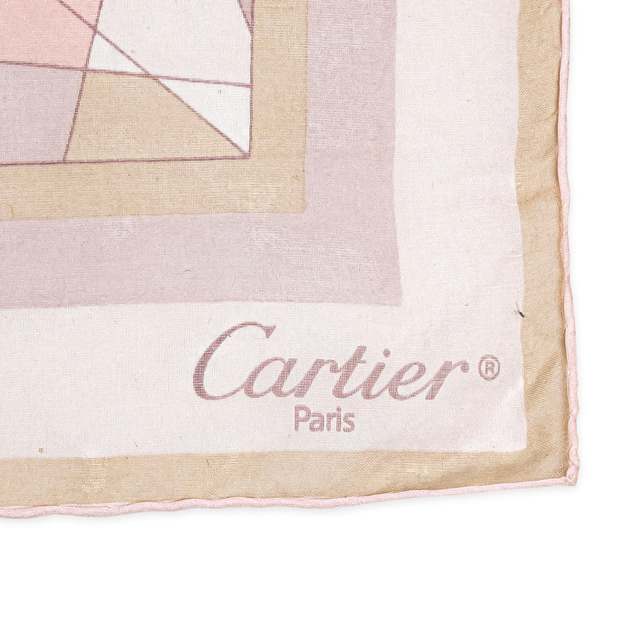 CARTIER Silk Scarf - Pink Diamonds