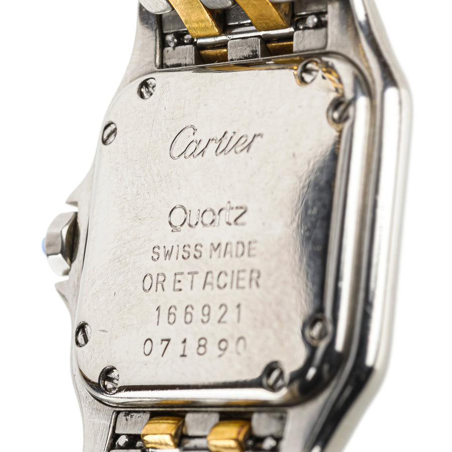 CARTIER Stainless Steel & 18K Gold 2-Row Panthère Ladies Watch