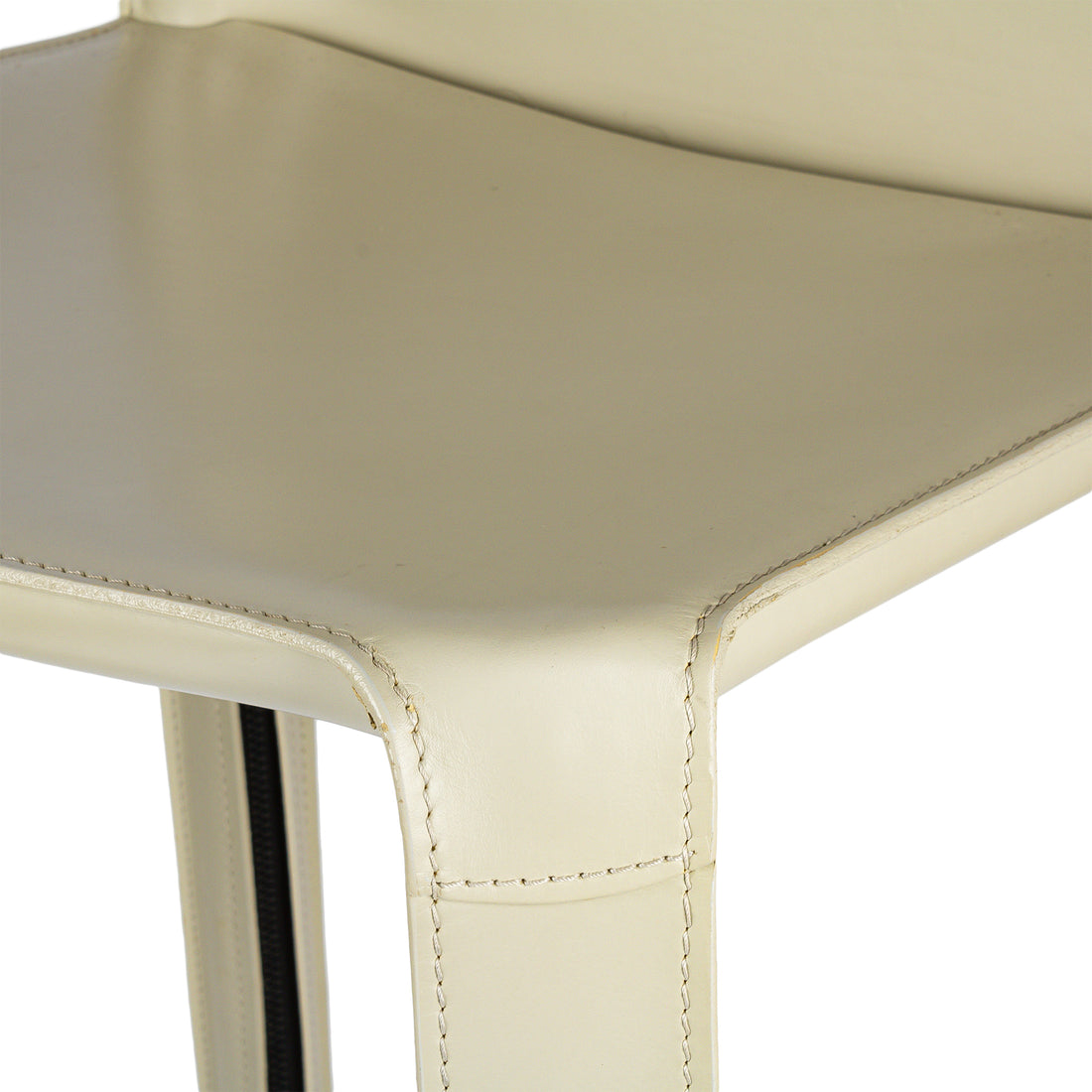 CASSINA Cab 410 Ivory Leather Stools - Set of 4