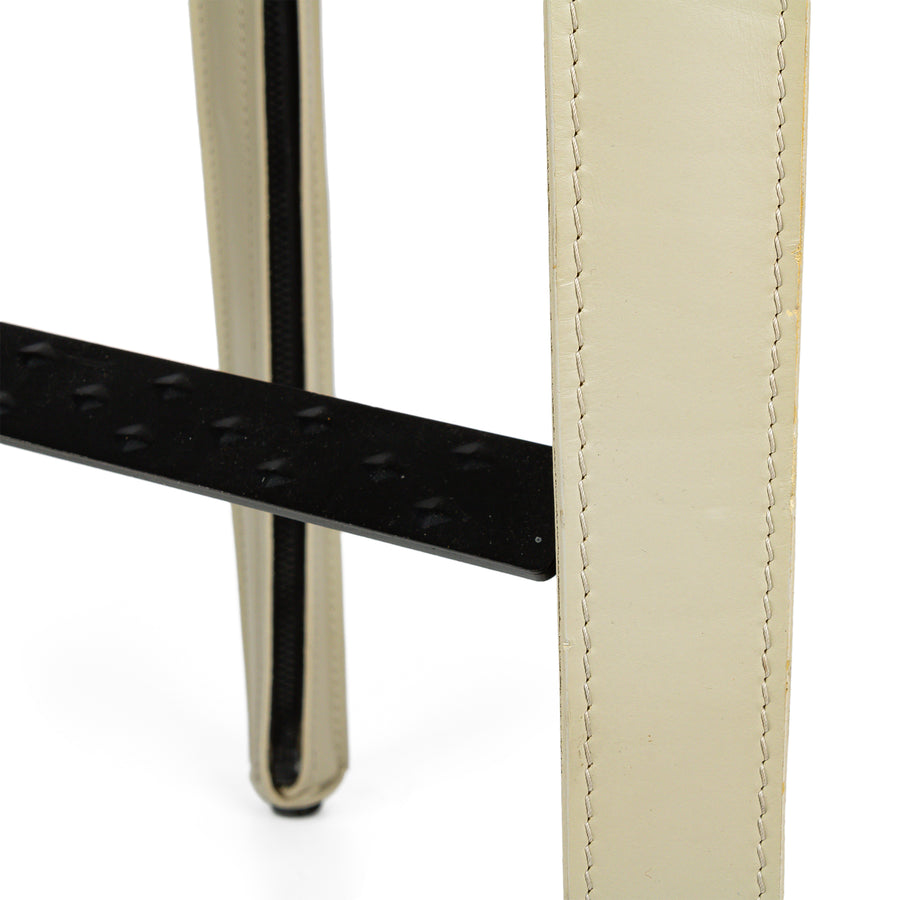 CASSINA Cab 410 Ivory Leather Stools - Set of 4