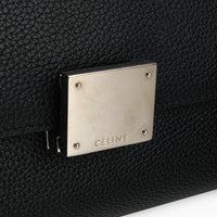 CELINE Medium Trapeze Bag - Black Leather Suede