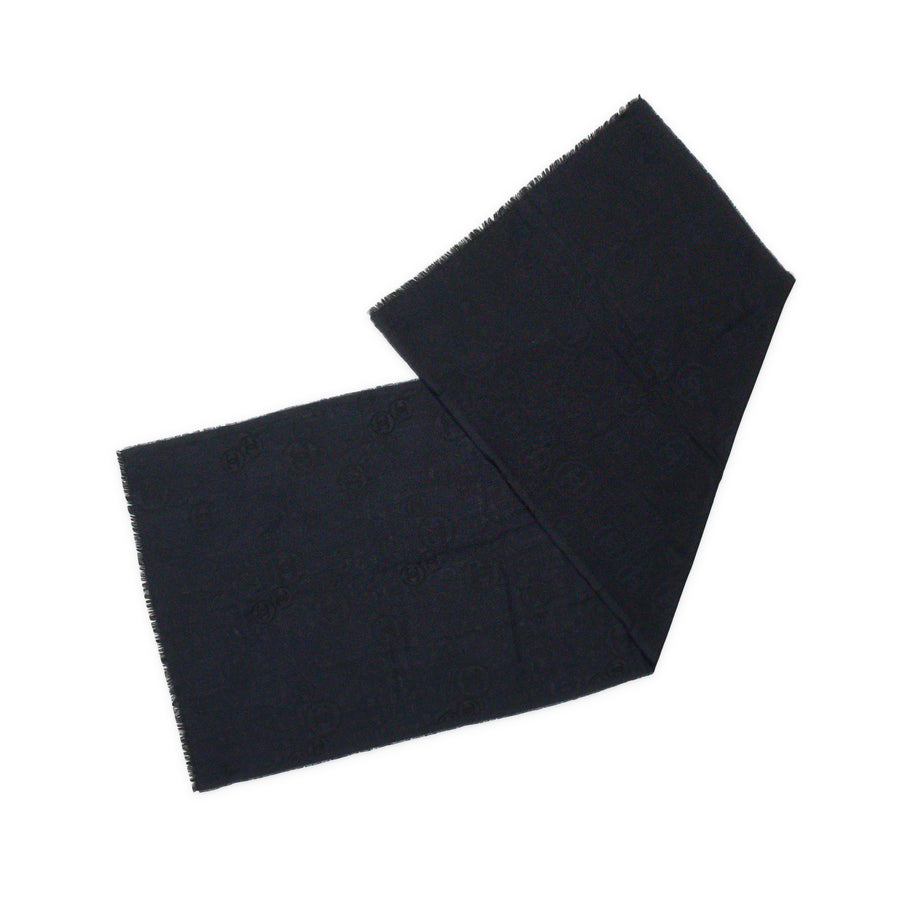 CHANEL Cashmere Shawl - Navy & Black