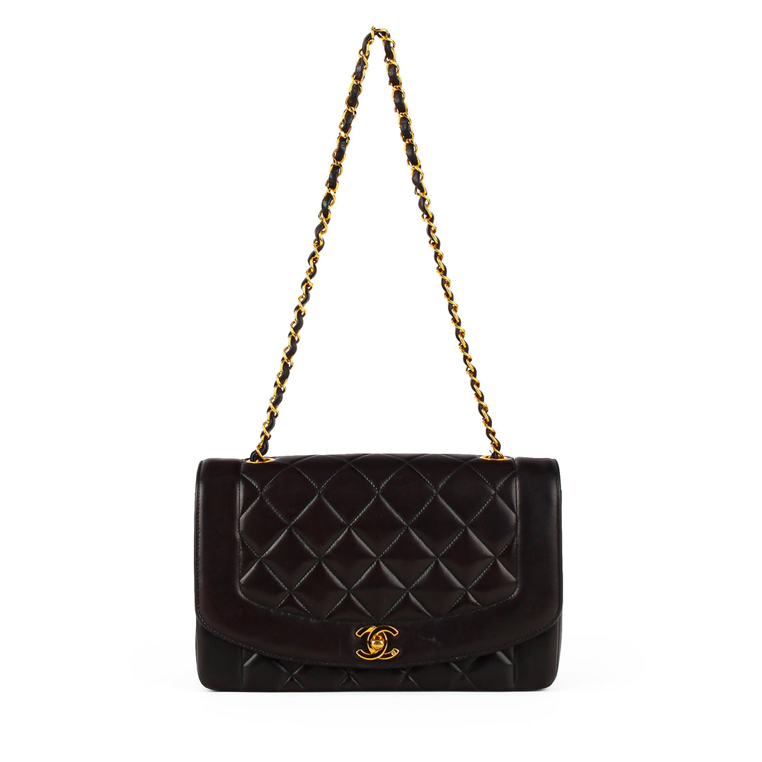 CHANEL Diana Flap Bag - Black Lambskin