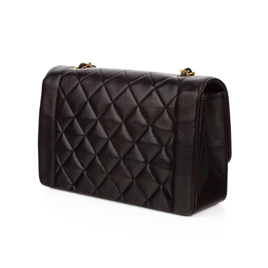 CHANEL Diana Flap Bag - Black Lambskin