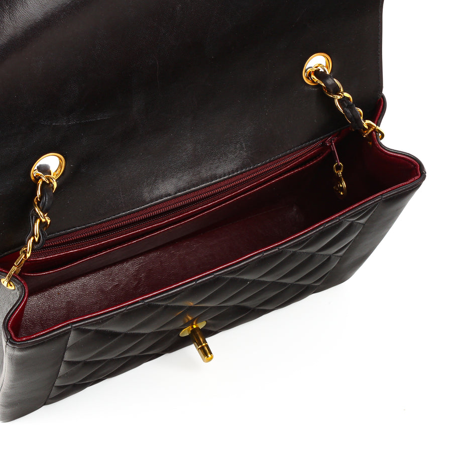 CHANEL Diana Flap Bag - Black Lambskin