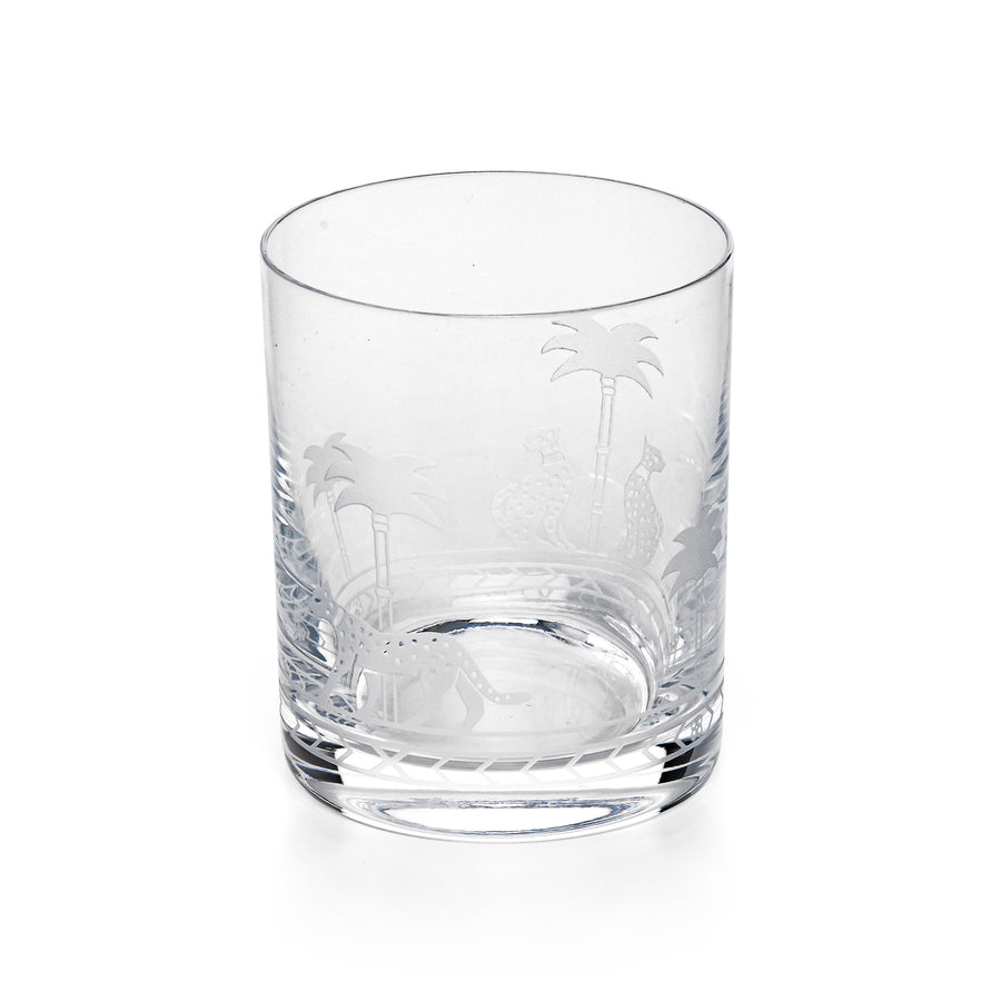 CHRISTIAN DIOR Leopard Double Old Fashioned Glasses - Set of 6