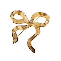 CHRISTIAN DIOR Vintage Gold-Plated Bow Brooch