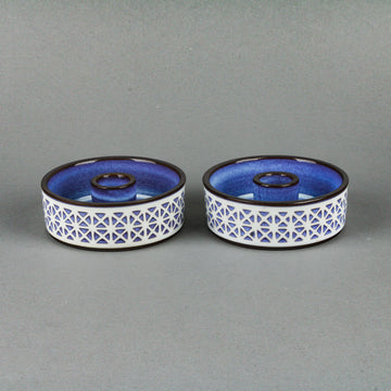 ROYAL COPENHAGEN 3311 Aluminia Faience Candleholders - Set of 2