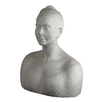 Carved Marble Bust - Woman In Dress