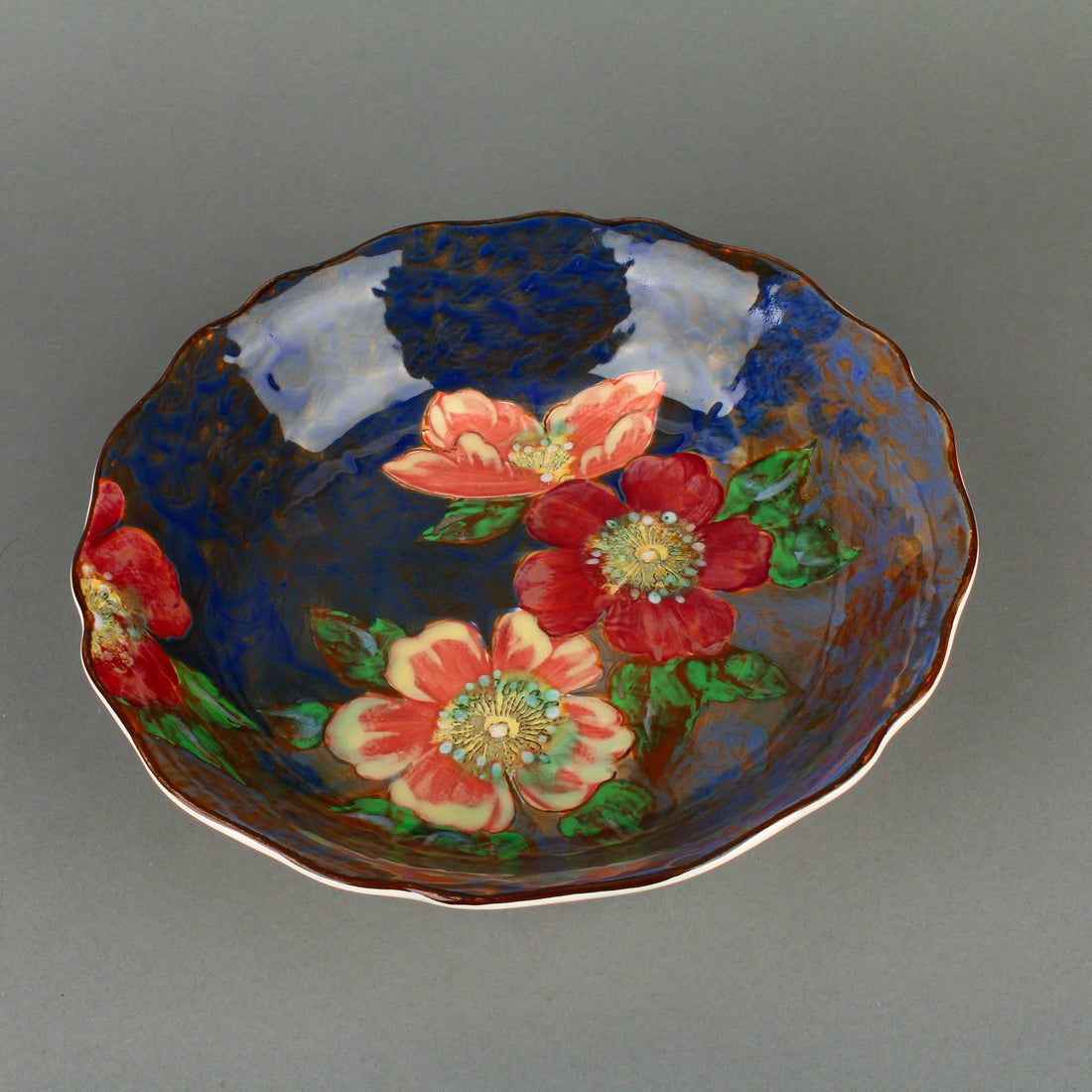 ROYAL DOULTON Hand-Painted Wild Rose Bowl D6227