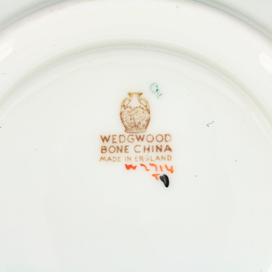 WEDGWOOD Florentine Turquoise Cream Soup & Saucers - Set of 6