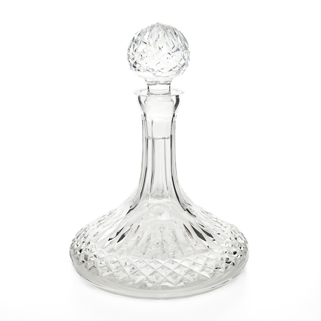 WATERFORD Lismore Ships Decanter & Ball Stopper