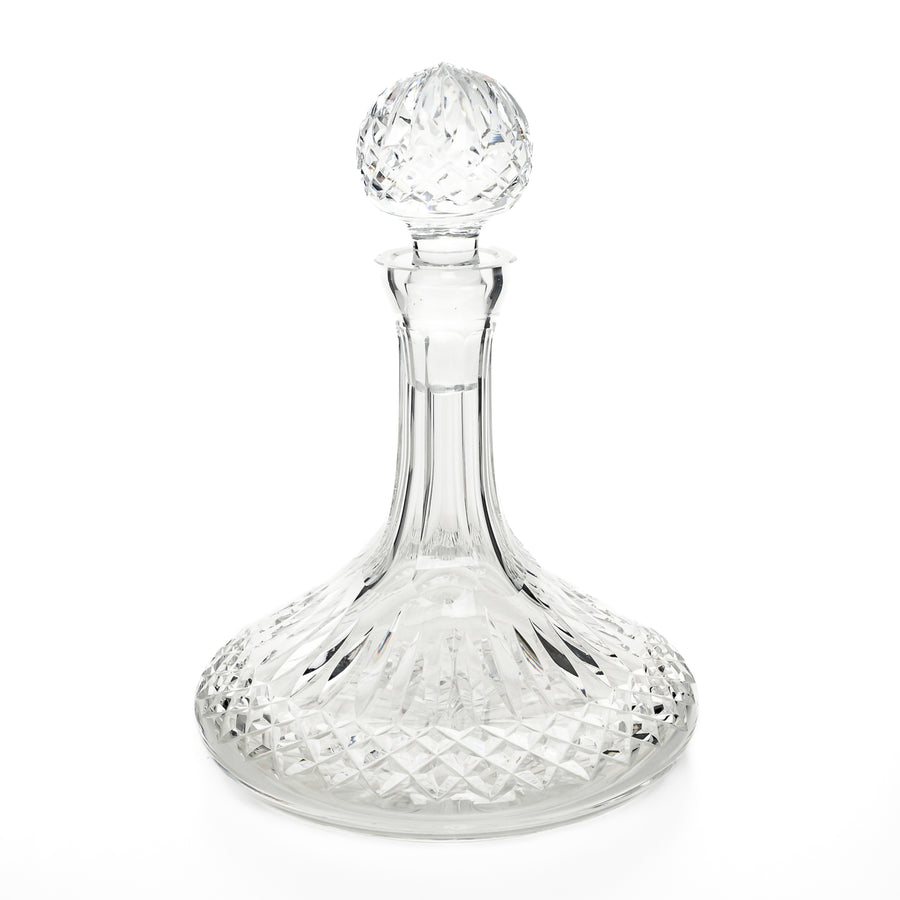 WATERFORD Lismore Ships Decanter & Ball Stopper