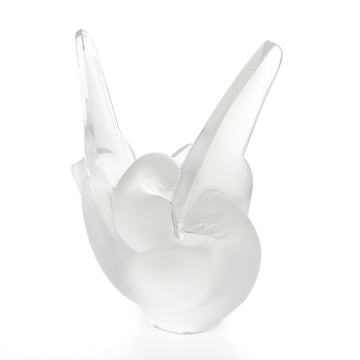 LALIQUE Sylvie Dove Vase With Frog