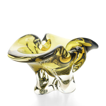 CHALET Free Form Art Glass Ashtray