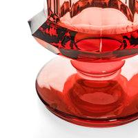 MOSER Gloria Gold Band Red Crystal Vase