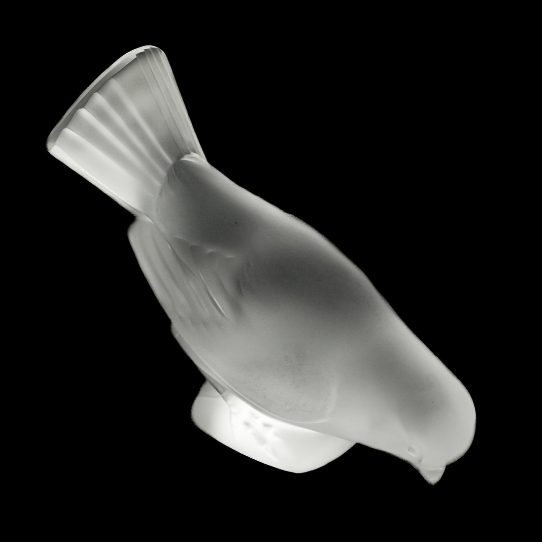 LALIQUE Moineau Hardi/Sparrow Head Down 11604