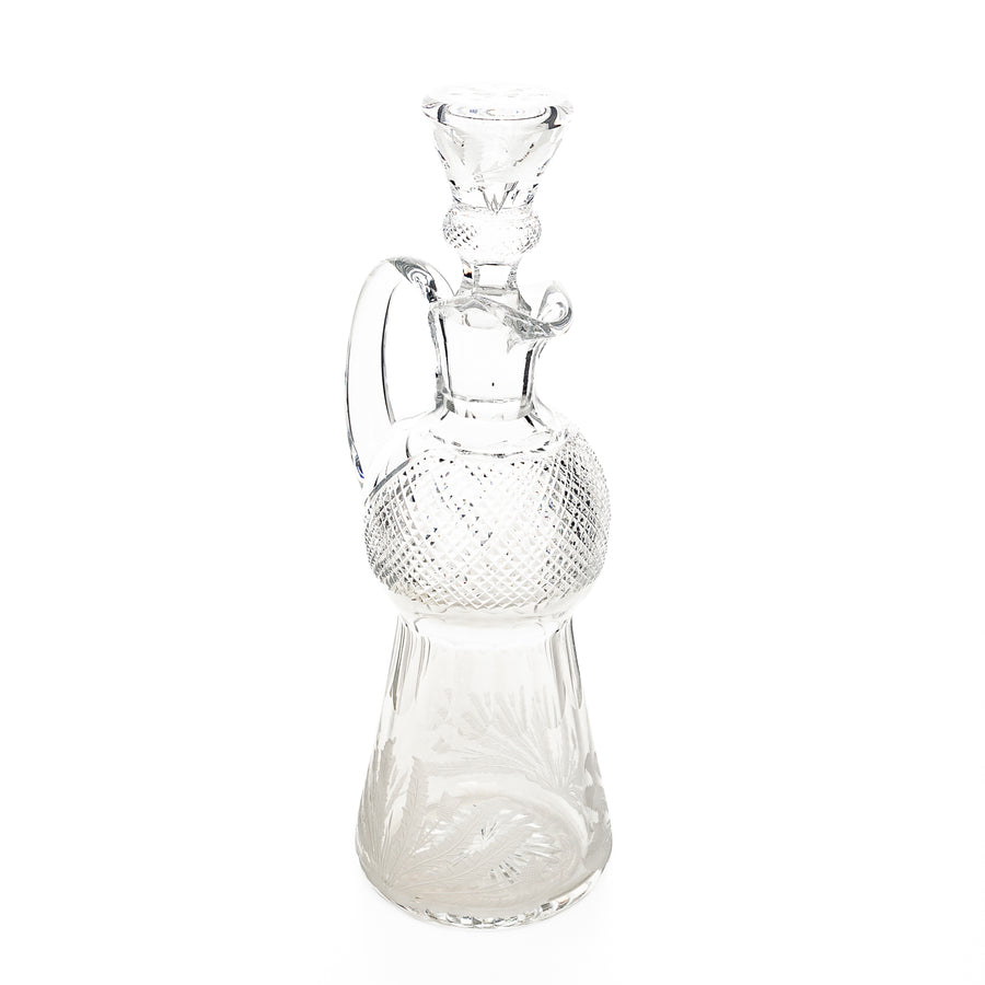 EDINBURGH CRYSTAL Thistle Claret Jug & Stopper