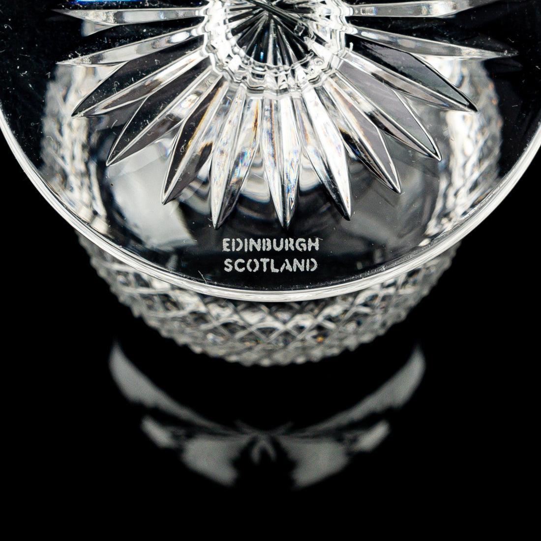 EDINBURGH CRYSTAL Thistle Champagne Flutes Set Of 4