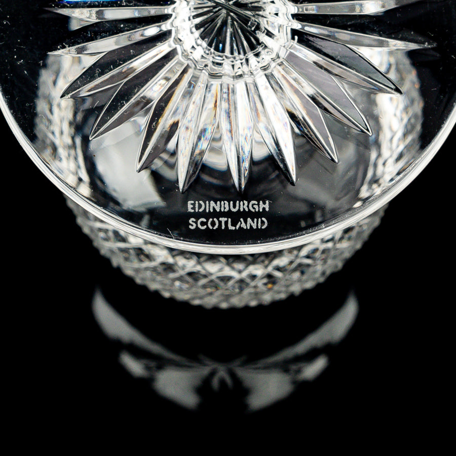 EDINBURGH CRYSTAL Thistle Champagne Flutes Set Of 4