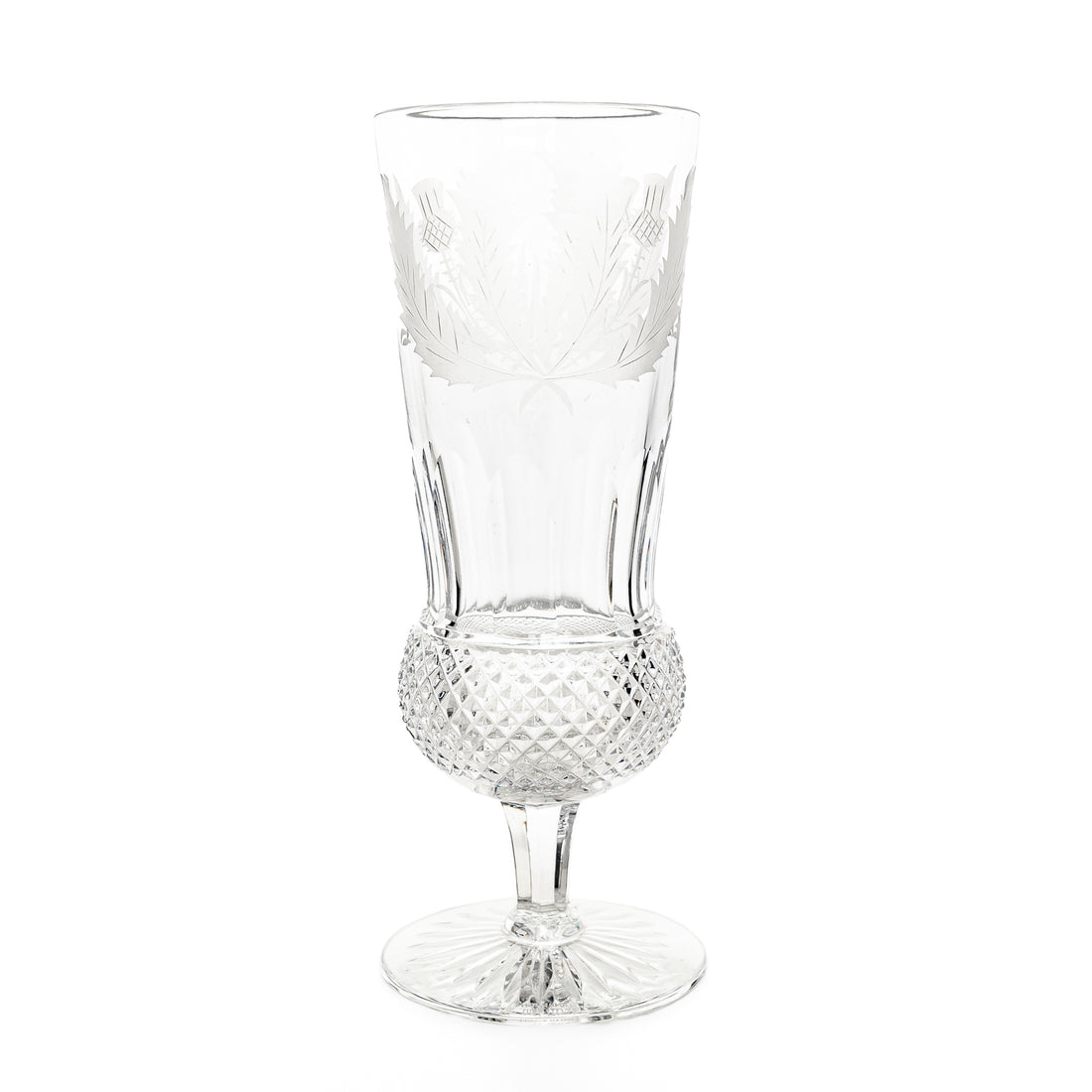 EDINBURGH CRYSTAL Thistle Champagne Flutes Set Of 4