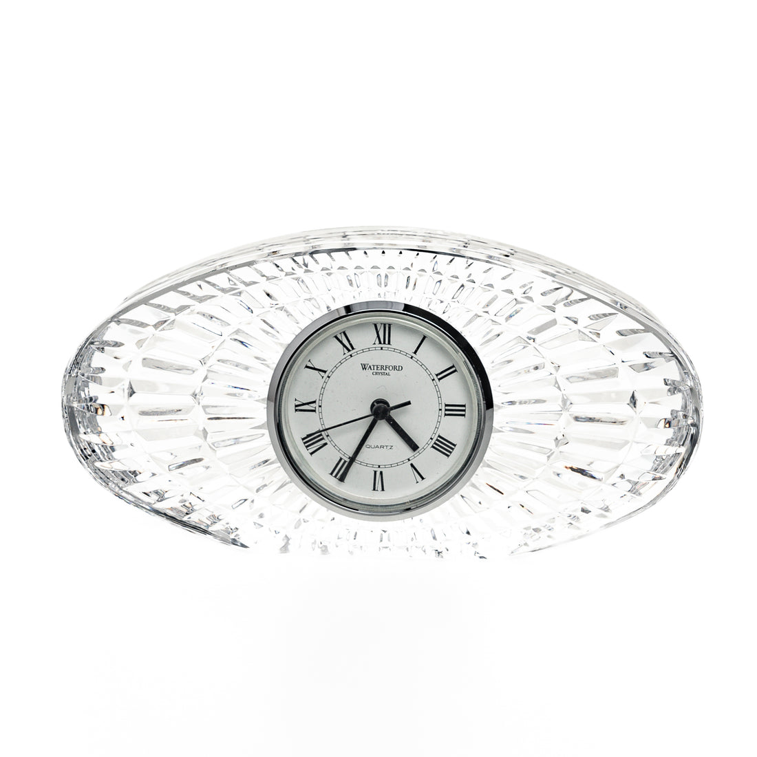 WATERFORD Crystal Oval Desk Clock