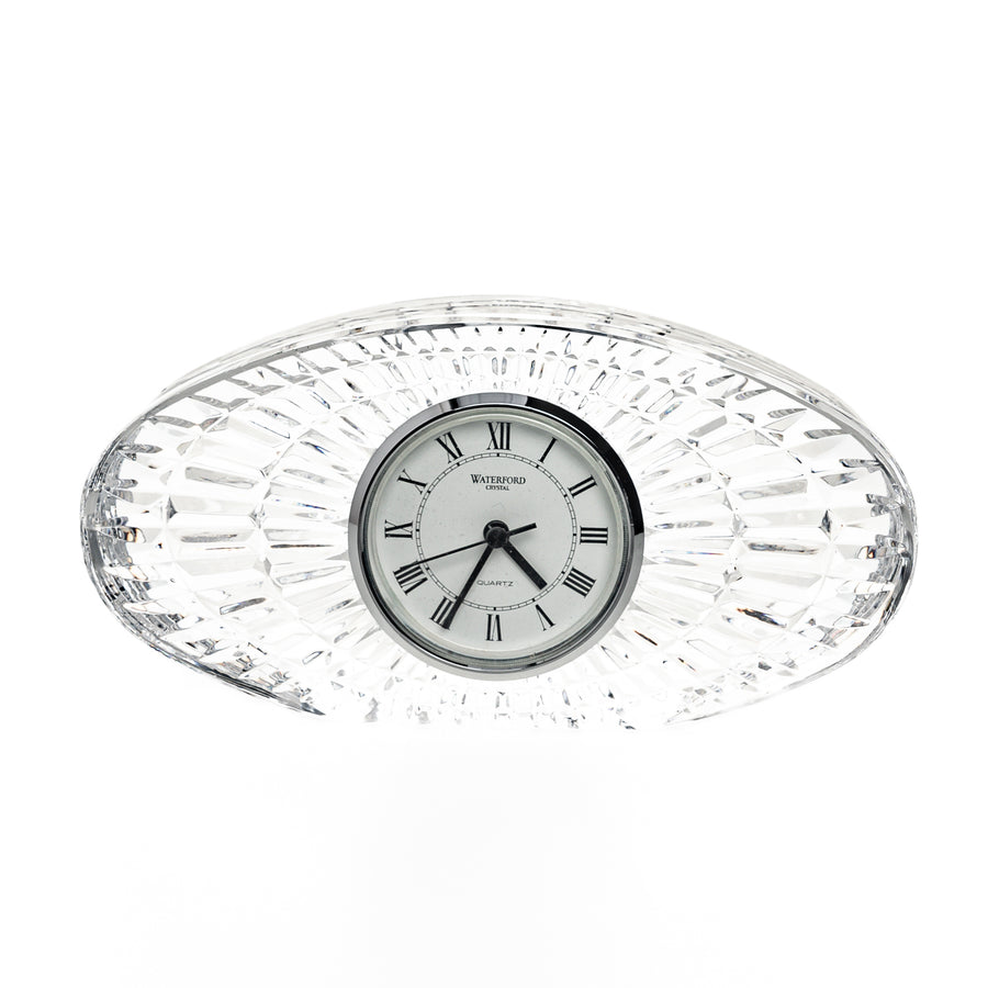 WATERFORD Crystal Oval Desk Clock