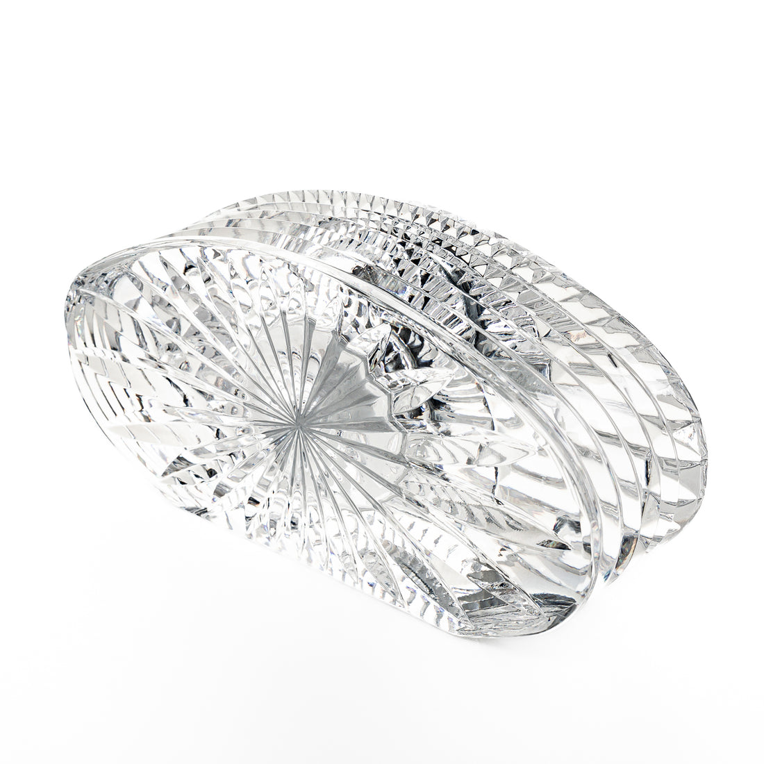 WATERFORD Crystal Oval Desk Clock