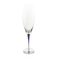 ORREFORS Intermezzo Blue Champagne Flutes Set Of 6