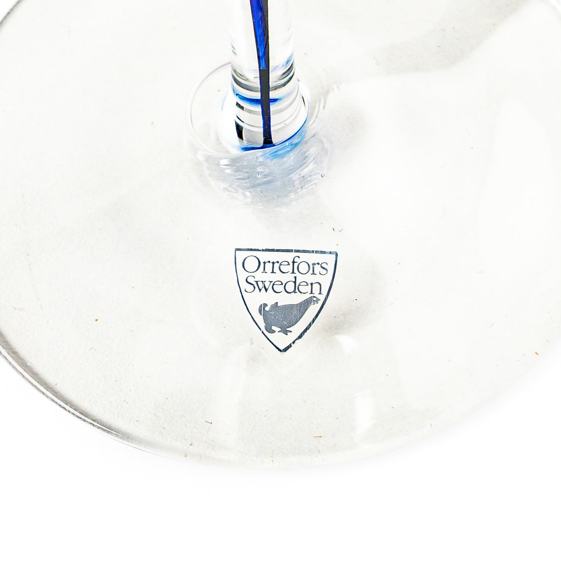 ORREFORS Intermezzo Blue Aroma Wine Glasses Set Of 4