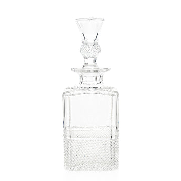 EDINBURGH CRYSTAL Thistle Square Spirit Decanter And Stopper
