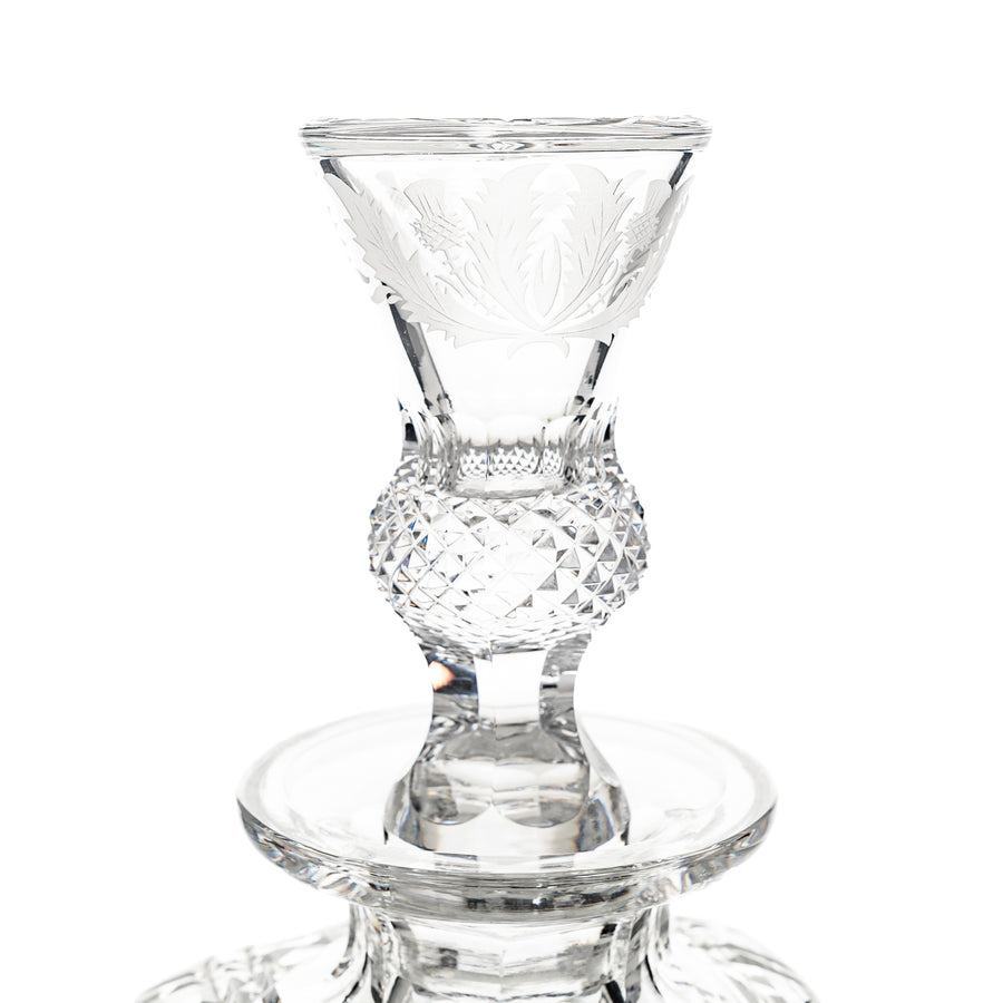 EDINBURGH CRYSTAL Thistle Square Spirit Decanter And Stopper