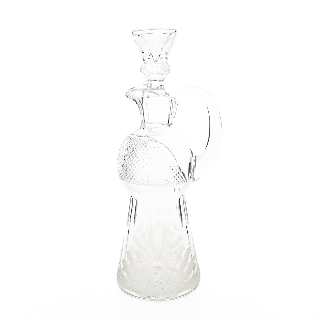 EDINBURGH CRYSTAL Thistle Claret Jug & Stopper