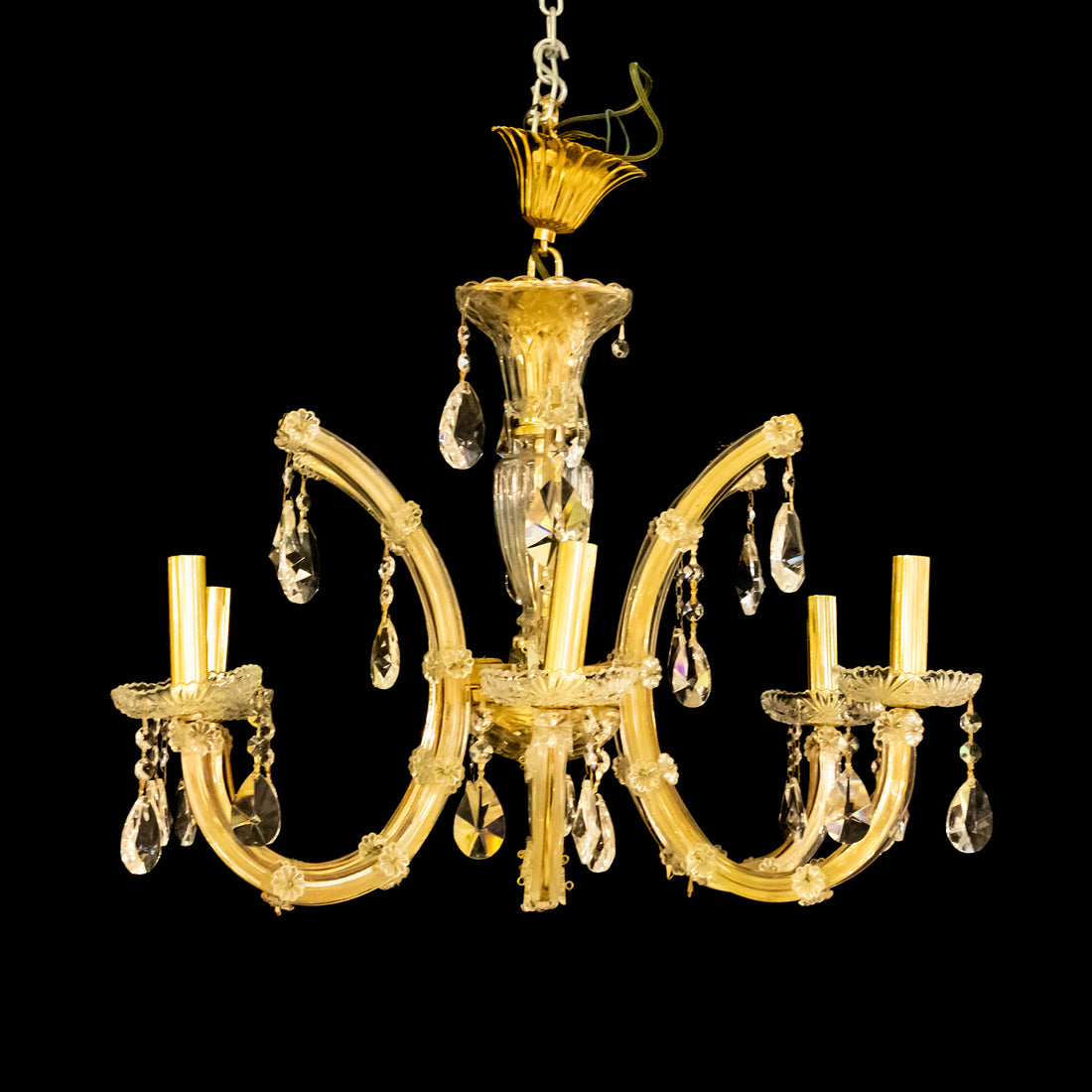 Crystal & Metal 6-Light Chandelier