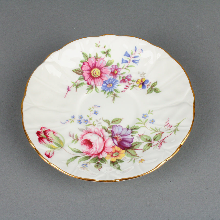 AYNSLEY Hand-Painted Floral Spray Cup & Saucer