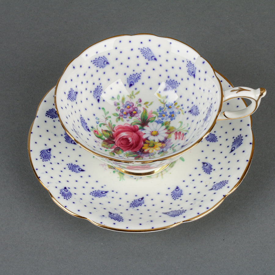 PARAGON G5421 Blue Peacock Cup & Saucer