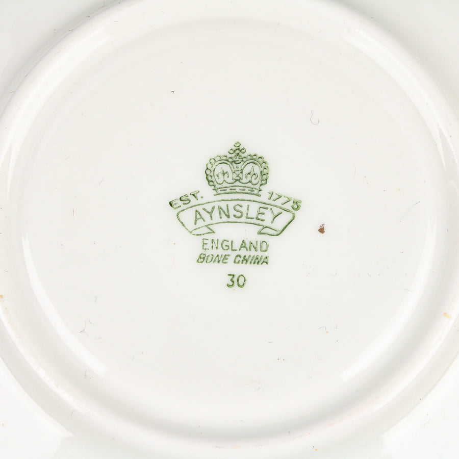 AYNSLEY Hand-Painted Floral Centre Cup & Saucer