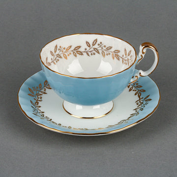 AYNSLEY Hand-Painted Floral Centre Cup & Saucer
