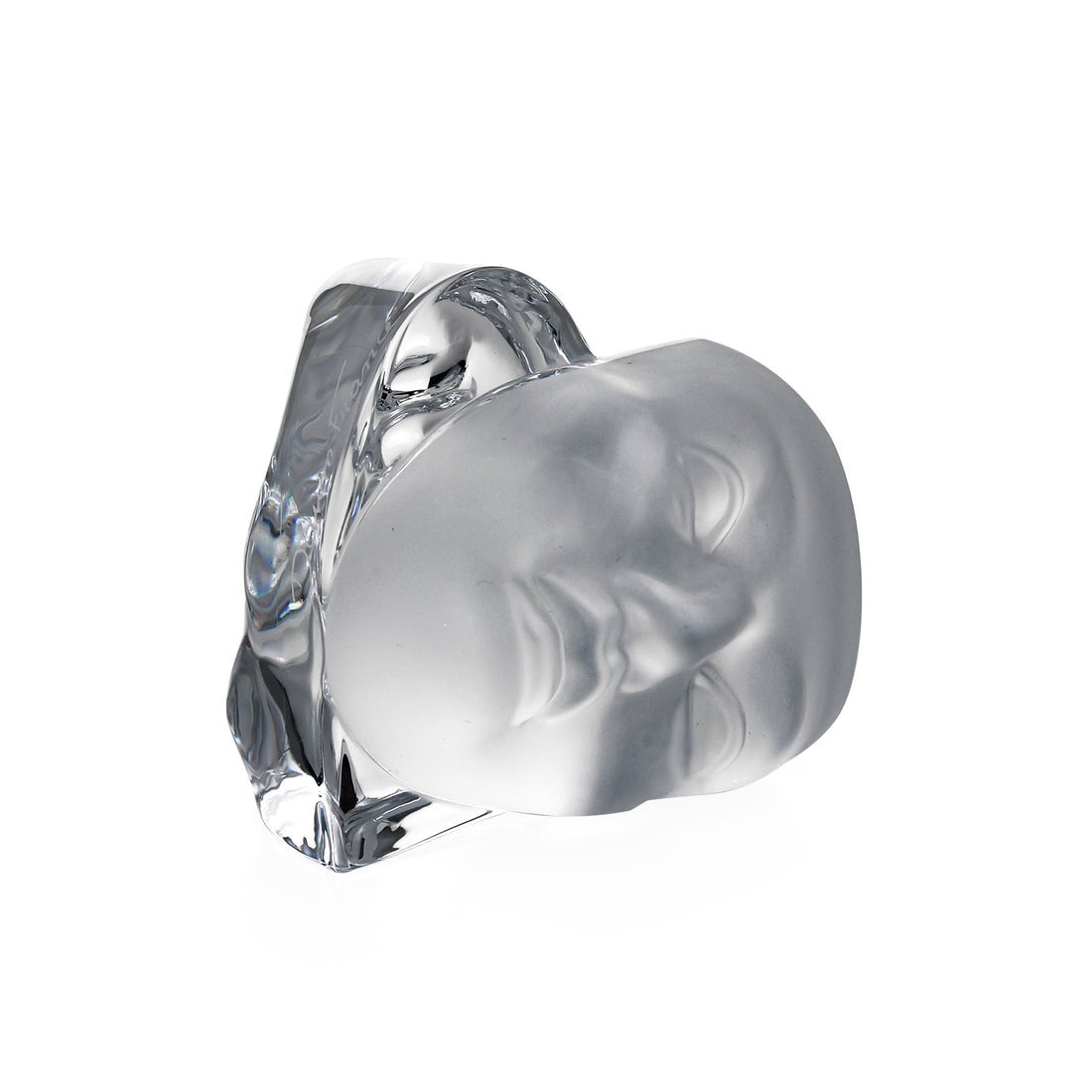 DAUM Crystal Face Mask Paperweight