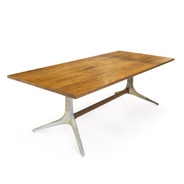 DISTRICT 8 Kahn Trestle Oak & Concrete Table