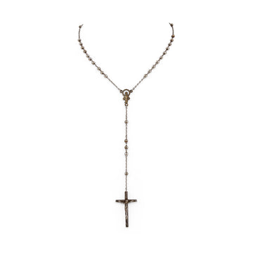 DOLCE & GABBANA Silver Tone Rosary Necklace