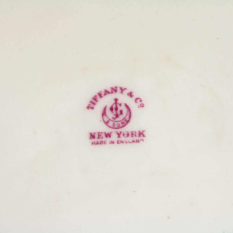 GEORGE JONES Hand-Painted Rose A4314 Dessert Plates - Set of 10