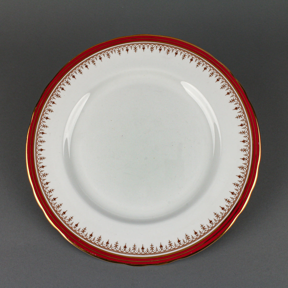 AYNSLEY Durham Maroon Dinner Plates - Set of 8