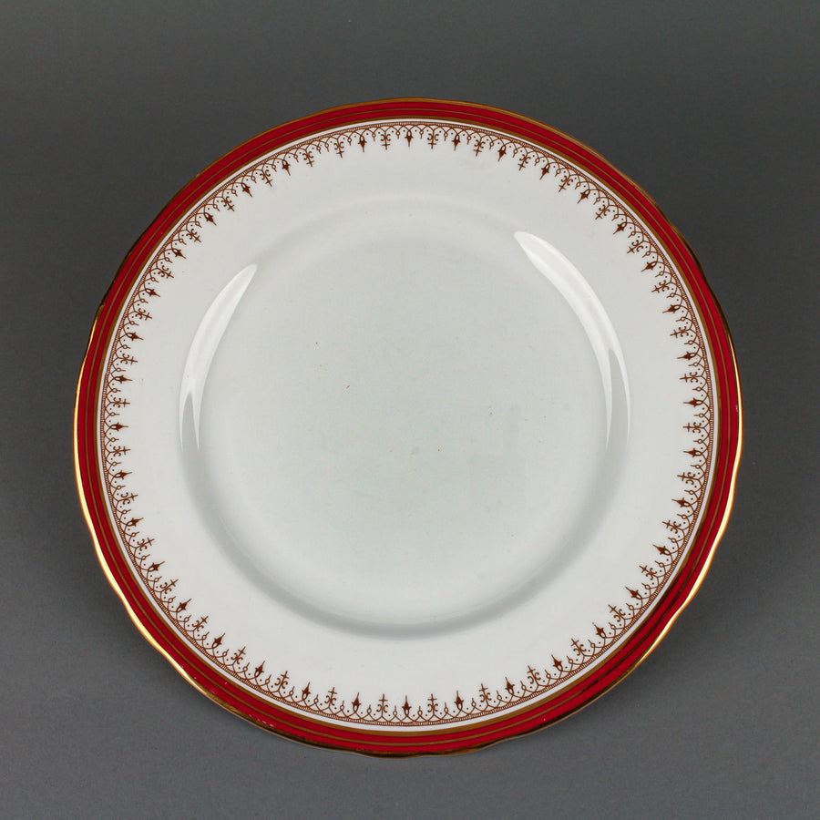 AYNSLEY Durham Maroon Dinner Plates - Set of 8
