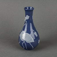 HEREND Emobossed Poppy Vase 7150 - Blue
