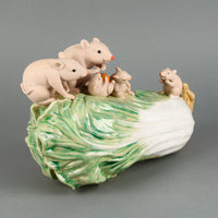 SHIWAN Mice on Cabbage Figurine